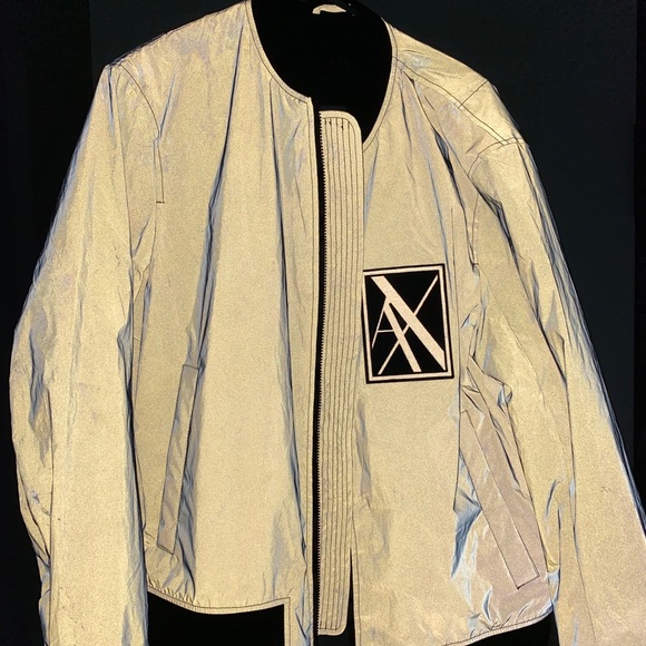 reflective armani jacket